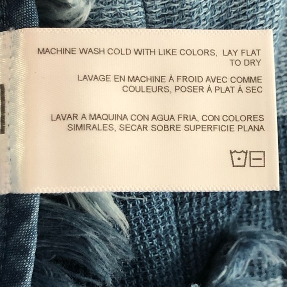 AG Adriano Goldschmied Blazer The Capucine Jacket Blue Stripe Crop Fray Hem XS - Picture 12 of 15